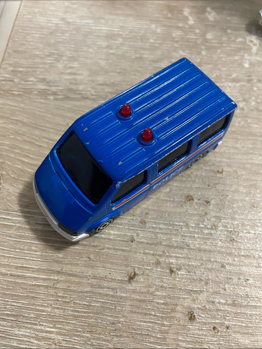 Vintage Majorette Blue Sonic Flashers Police Made in France